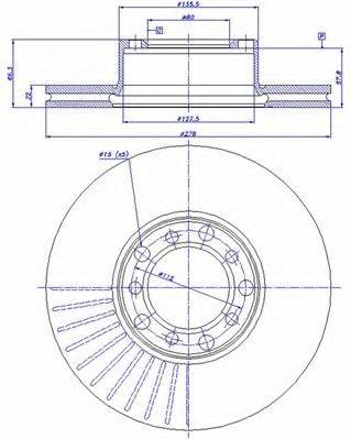 CAR 142461 гальмівний диск