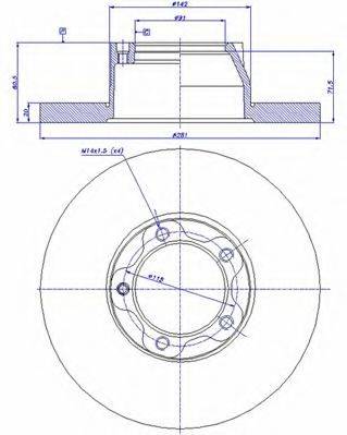 CAR 142730 гальмівний диск