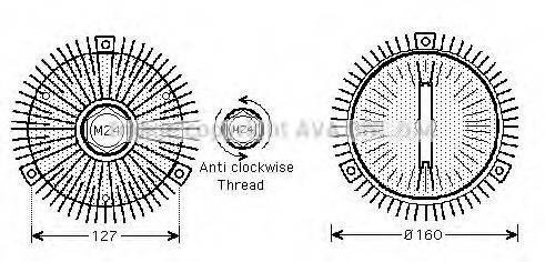 AVA QUALITY COOLING AIC286 Зчеплення, вентилятор радіатора
