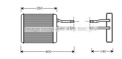 AVA QUALITY COOLING AL6072 Теплообмінник, опалення салону