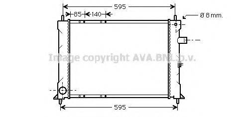 AVA QUALITY COOLING AU2155 Радіатор, охолодження двигуна