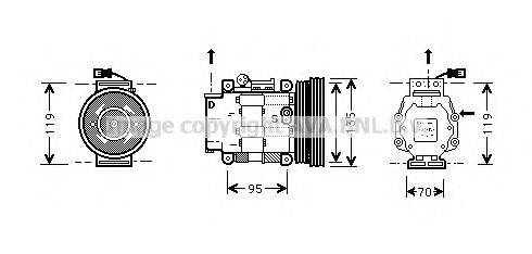 AVA QUALITY COOLING FTK041 Компресор, кондиціонер