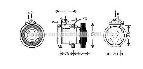 AVA QUALITY COOLING HDK181 Компресор, кондиціонер