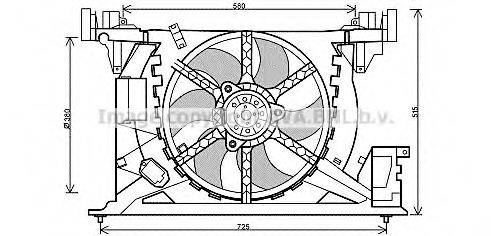 AVA QUALITY COOLING RT7545 Вентилятор, охолодження двигуна