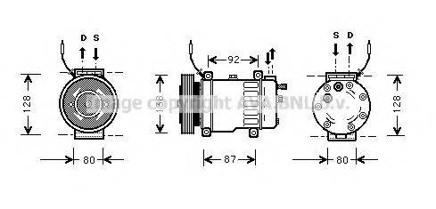 AVA QUALITY COOLING SBK052 Компресор, кондиціонер