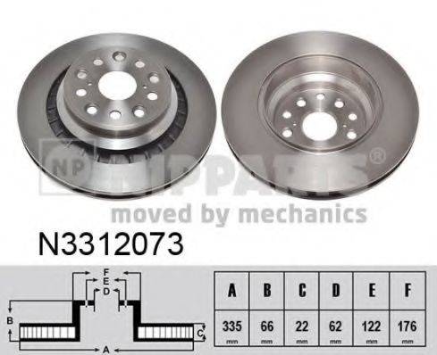 NIPPARTS N3312073 гальмівний диск