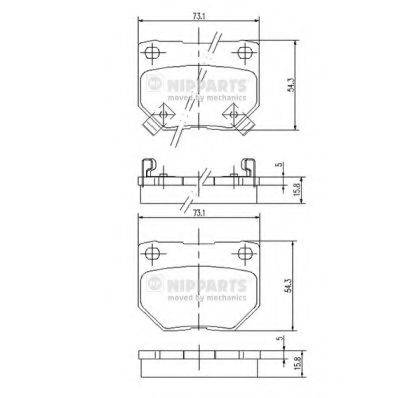 NIPPARTS J3611029 Комплект гальмівних колодок, дискове гальмо