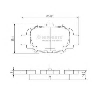 NIPPARTS J3611035 Комплект гальмівних колодок, дискове гальмо