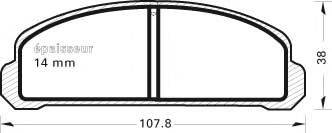 MGA 133 Комплект гальмівних колодок, дискове гальмо