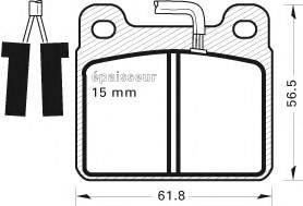 MGA 188 Комплект гальмівних колодок, дискове гальмо