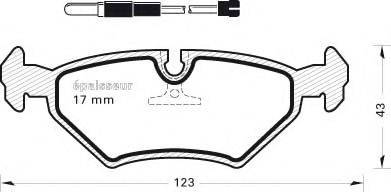 MGA 876 Комплект гальмівних колодок, дискове гальмо