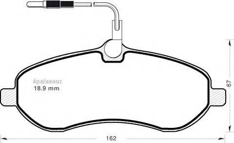 MGA 878 Комплект гальмівних колодок, дискове гальмо