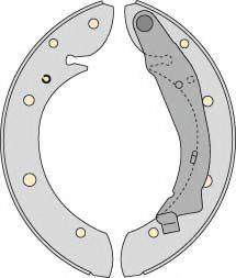 MGA PM750677 Комплект гальм, барабанний гальмівний механізм