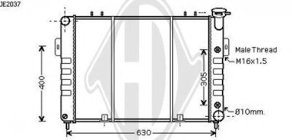 DIEDERICHS 8261006 Радіатор, охолодження двигуна