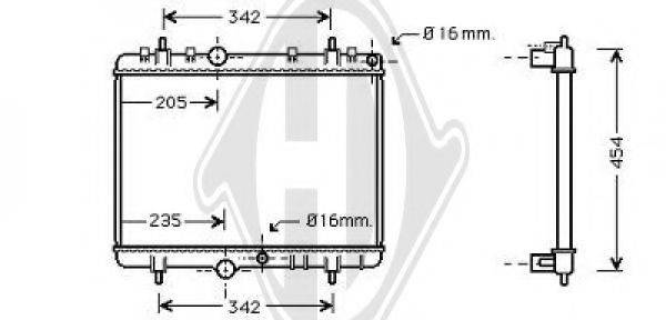 DIEDERICHS 8407204 Радіатор, охолодження двигуна