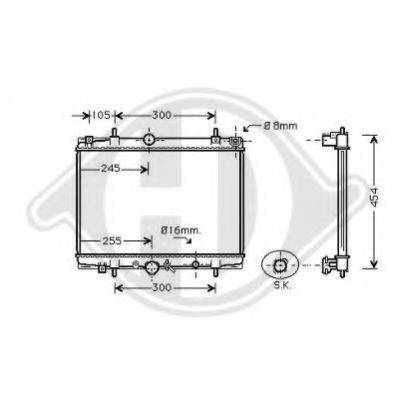DIEDERICHS 8424205 Радіатор, охолодження двигуна