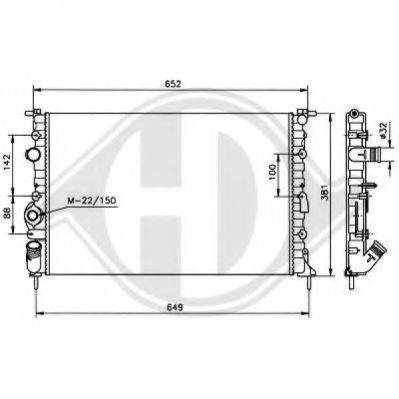 DIEDERICHS 8446205 Радіатор, охолодження двигуна