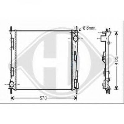 DIEDERICHS 8448103 Радіатор, охолодження двигуна