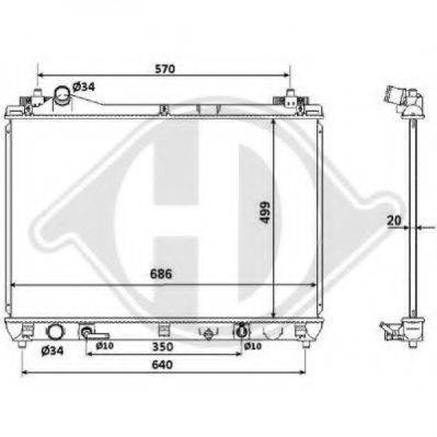 DIEDERICHS 8643306 Радіатор, охолодження двигуна