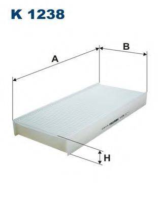 FILTRON K1238 Фільтр, повітря у внутрішньому просторі