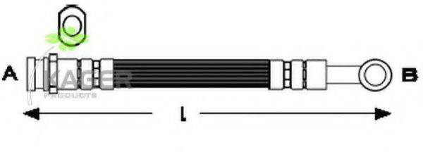 KAGER 380045 Гальмівний шланг