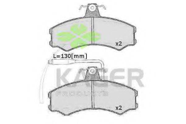 KAGER 350049 Комплект гальмівних колодок, дискове гальмо
