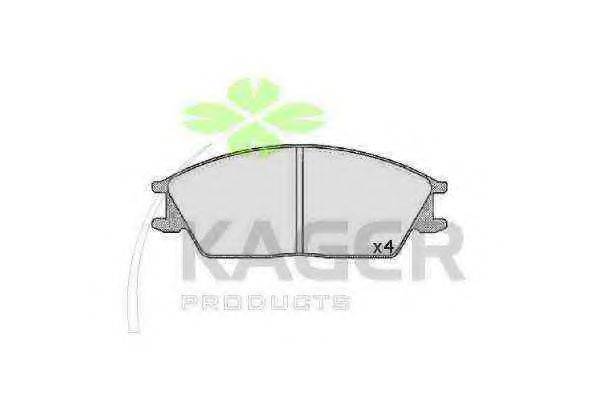 KAGER 350082 Комплект гальмівних колодок, дискове гальмо