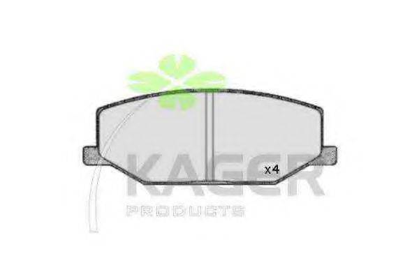 KAGER 350241 Комплект гальмівних колодок, дискове гальмо