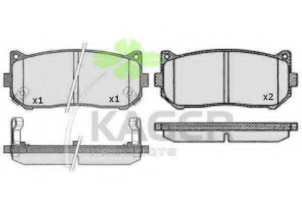 KAGER 350679 Комплект гальмівних колодок, дискове гальмо