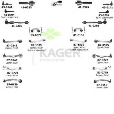 KAGER 800138 Підвіска колеса