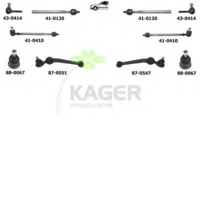 KAGER 800250 Підвіска колеса