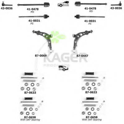 KAGER 800405 Підвіска колеса