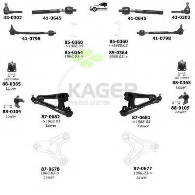 KAGER 800836 Підвіска колеса