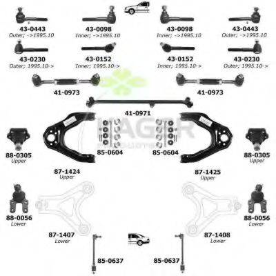KAGER 801102 Підвіска колеса