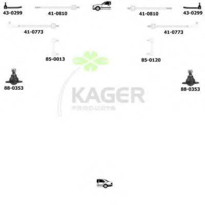 KAGER 801360 Підвіска колеса