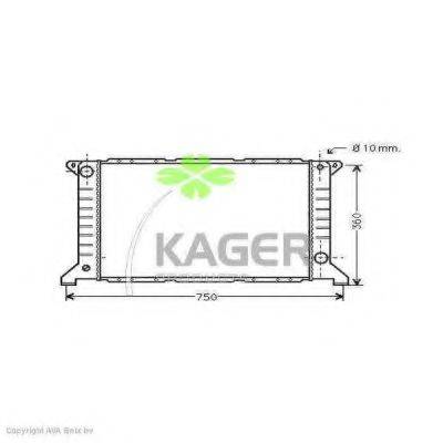KAGER 310335 Радіатор, охолодження двигуна