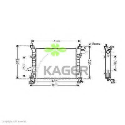 KAGER 310369 Радіатор, охолодження двигуна