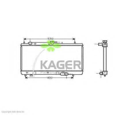 KAGER 310713 Радіатор, охолодження двигуна