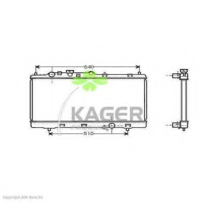KAGER 310728 Радіатор, охолодження двигуна
