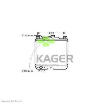 KAGER 311050 Радіатор, охолодження двигуна