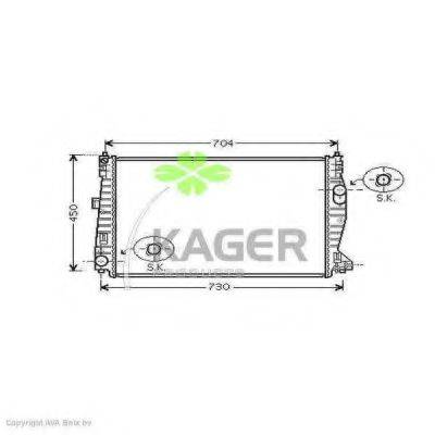 KAGER 311297 Радіатор, охолодження двигуна