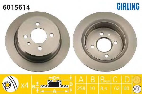 GIRLING 6015614 гальмівний диск