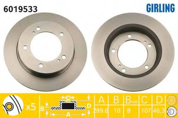 GIRLING 6019533 гальмівний диск