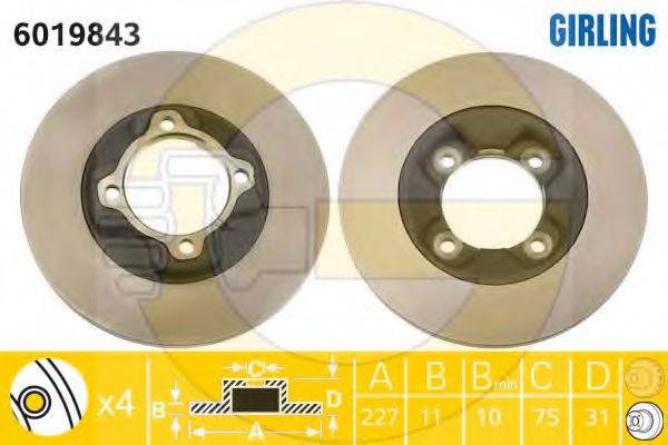 GIRLING 6019843 гальмівний диск
