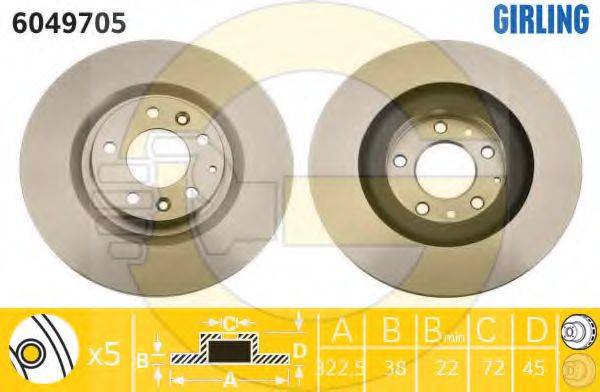 GIRLING 6049705 гальмівний диск