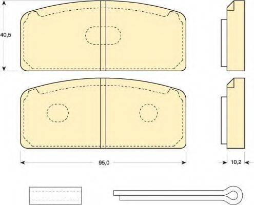 GIRLING 6101083 Комплект гальмівних колодок, дискове гальмо