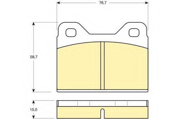 GIRLING 6101122 Комплект гальмівних колодок, дискове гальмо