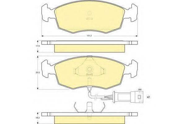 GIRLING 6103012 Комплект гальмівних колодок, дискове гальмо