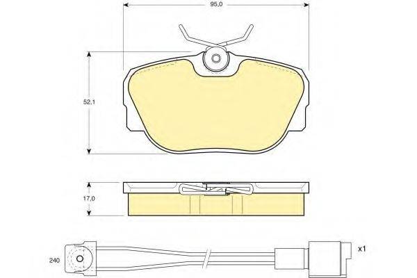 GIRLING 6108201 Комплект гальмівних колодок, дискове гальмо