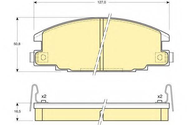 GIRLING 6108709 Комплект гальмівних колодок, дискове гальмо